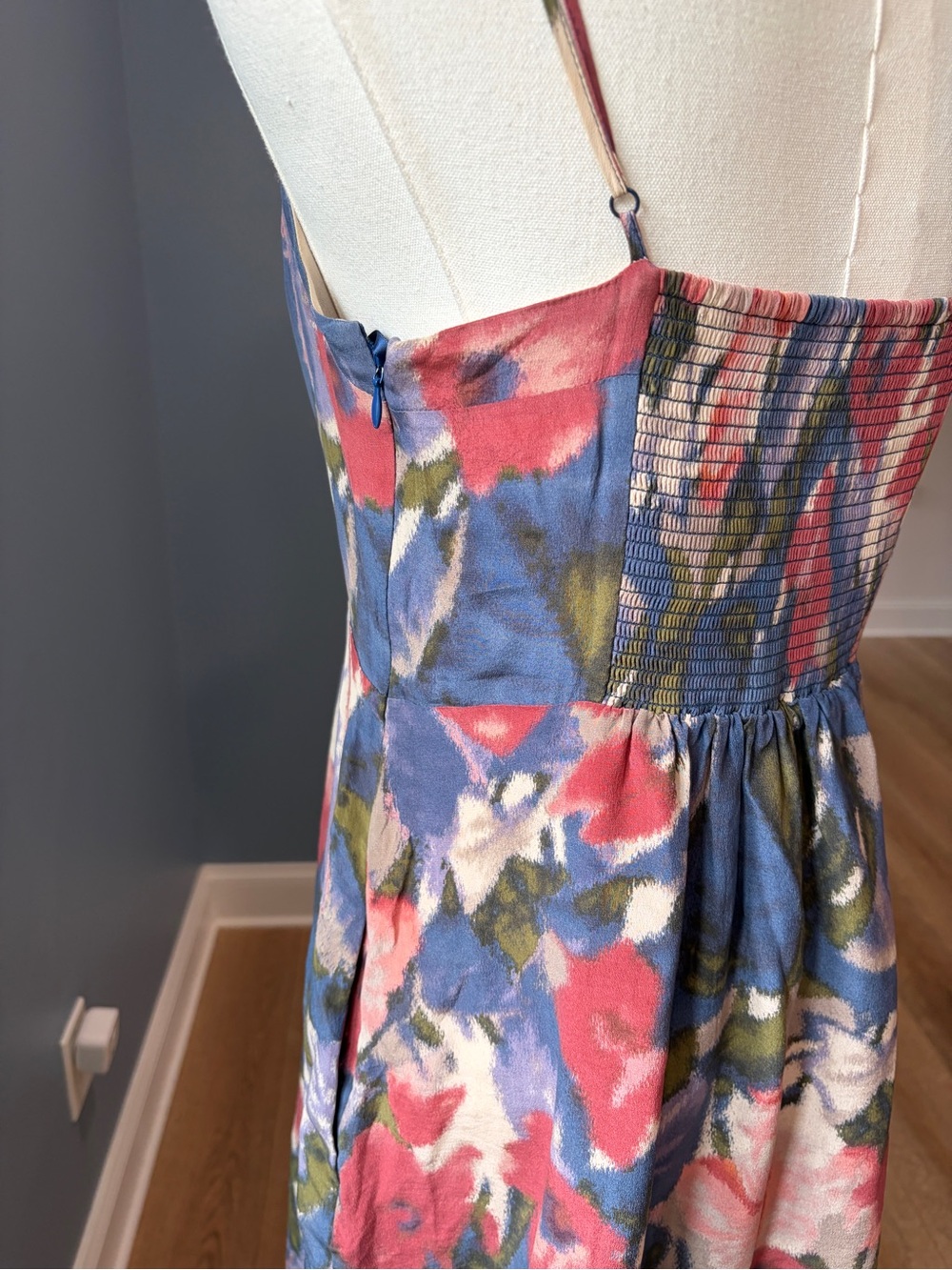 Anthropologie Moulinette Soeurs Reflecting Pool 100% Silk Floral Dress 6 - Picture 8 of 10